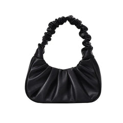 Women Hobo Pleated Tote Bag Candy Underarm Bag Small Handbag And Purses Shoulder