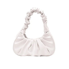 Women Hobo Pleated Tote Bag Candy Underarm Bag Small Handbag And Purses Shoulder
