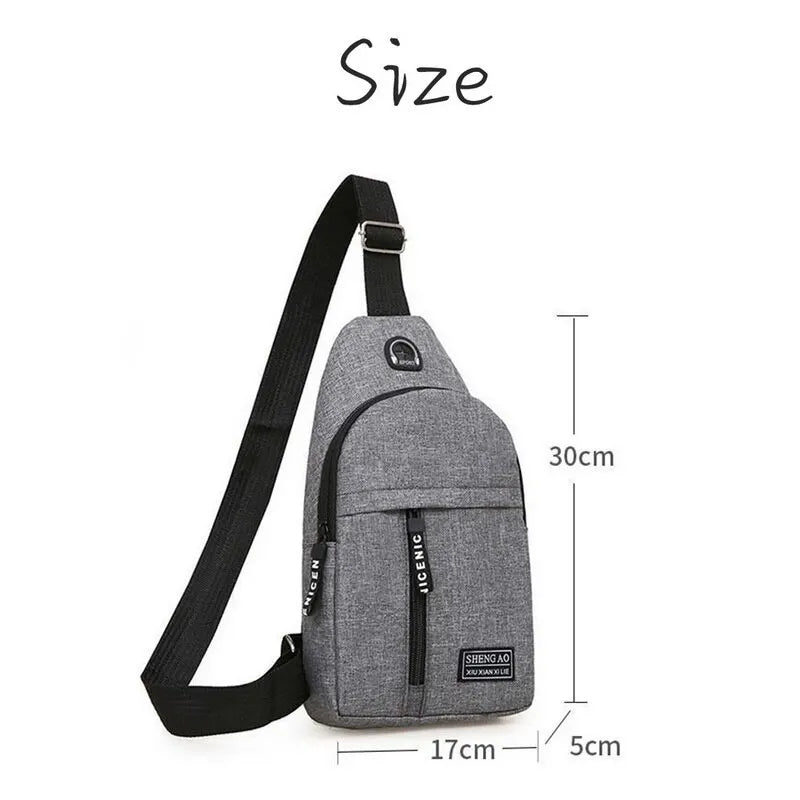 Nylon Waist Packs Sling Bag Outdoor Sport Shoulder Crossbody Chest Bag