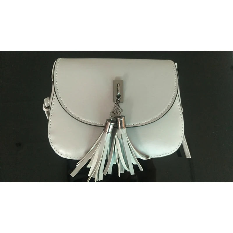 Mini Women Messenger Bag PU Leather Tassel Shoulder Clutch Crossbody Tote