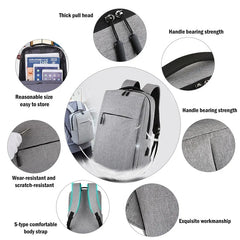 15.6 inch Laptop USB Backpack School Bag Rucksack Anti Theft Male Travel Daypack