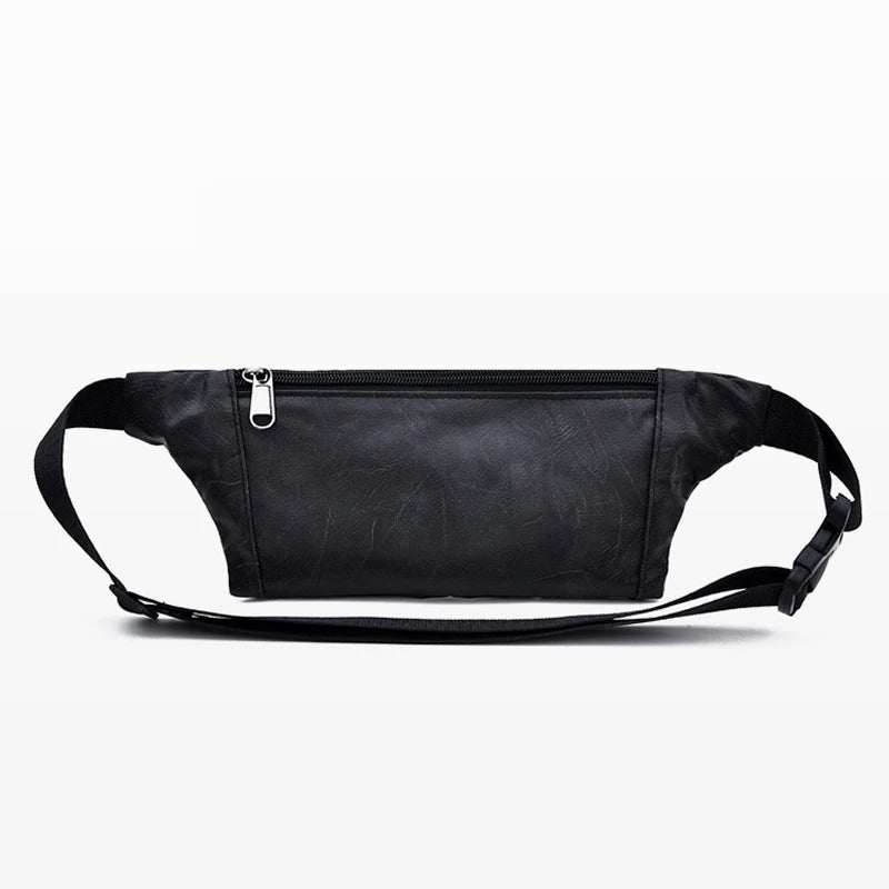 Men PU Leather Waist Bag Money Phone Fanny Pack Vintage
