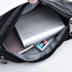 Men PU Leather Waist Bag Money Phone Fanny Pack Vintage
