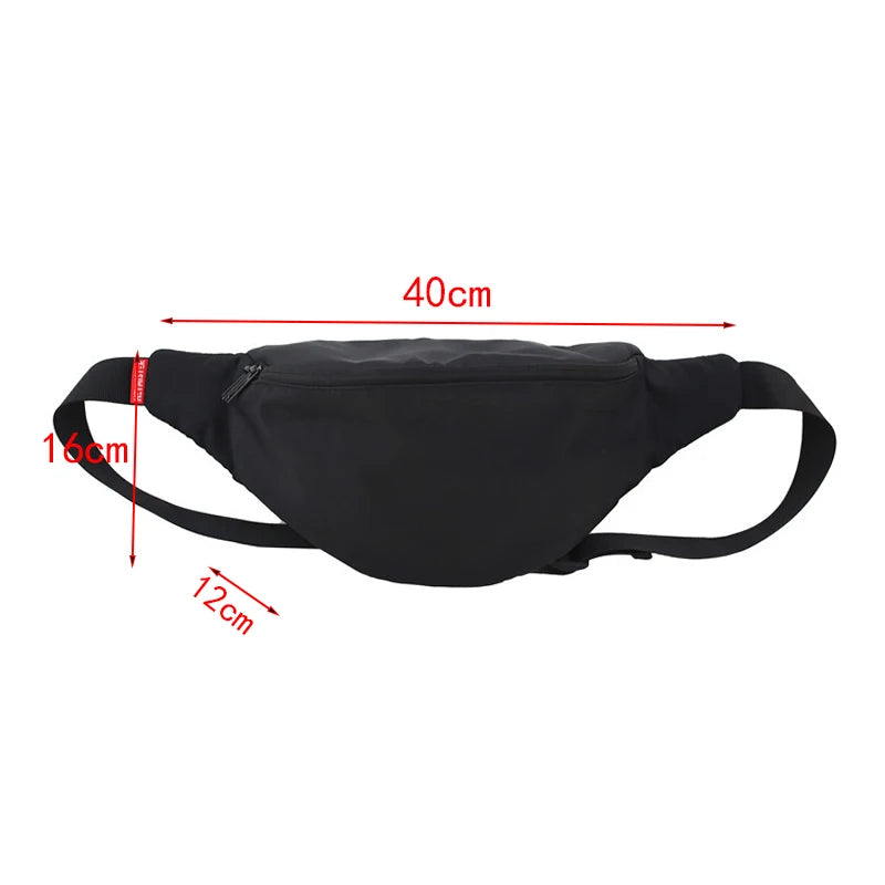 Canvas Waist Bag Unisex Chest Bag Casual Travel Fanny Pack Banana Pocket