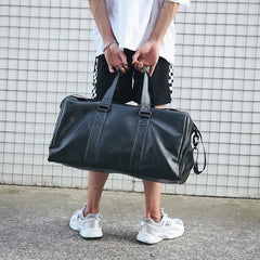 Casual PU Leather Travel Duffel Bag Large Capacity Men Messenger Handbags