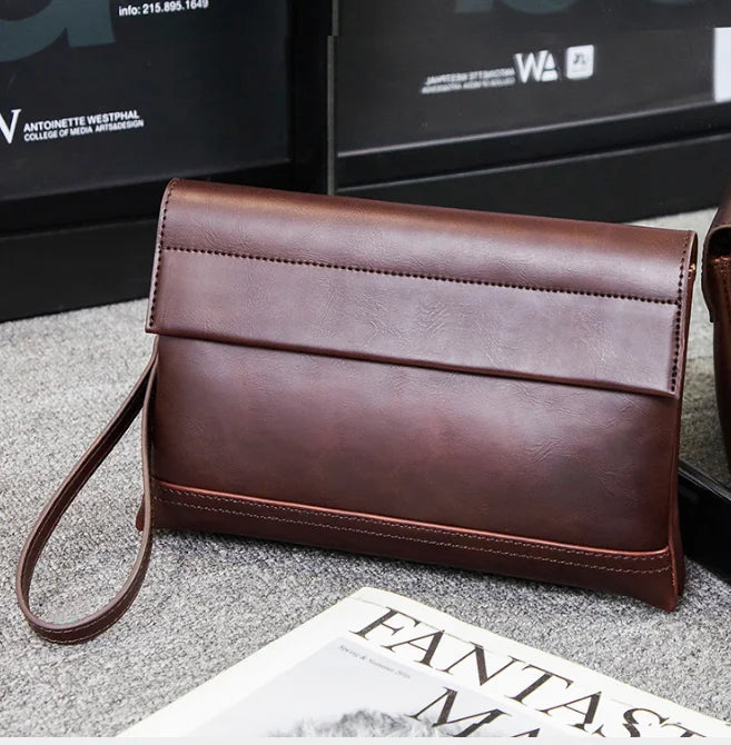 Men Large Capacity Clutch Briefcase Youth Envelope Bag