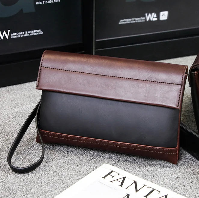 Men Large Capacity Clutch Briefcase Youth Envelope Bag