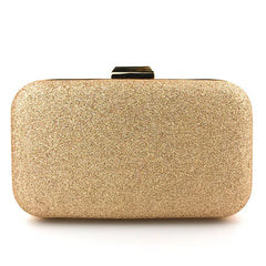 Golden Evening Clutch Bag Wallet Classic Wedding Handbag Bridal Chain Purse