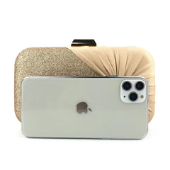 Golden Evening Clutch Bag Wallet Classic Wedding Handbag Bridal Chain Purse
