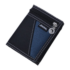 Canvas Bifold Wallet for Men Casual Money Bag