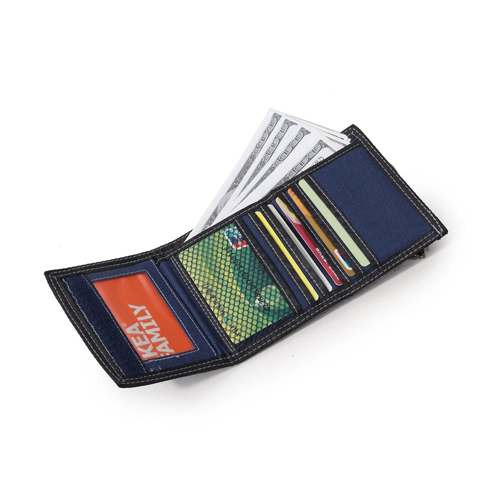 Canvas Bifold Wallet for Men Casual Money Bag