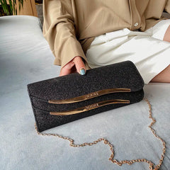 Sequined Envelope Clutch Evening Bags Wedding Purse Handbag FTB268