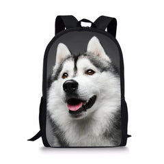 Wolf Print Schoolbags for Kids Bookbags Mochila Infantil Animal