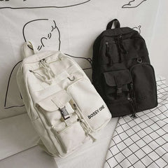 Large Capacity Schoolbag Women's High School Functional Wind Ins Tide Backpack