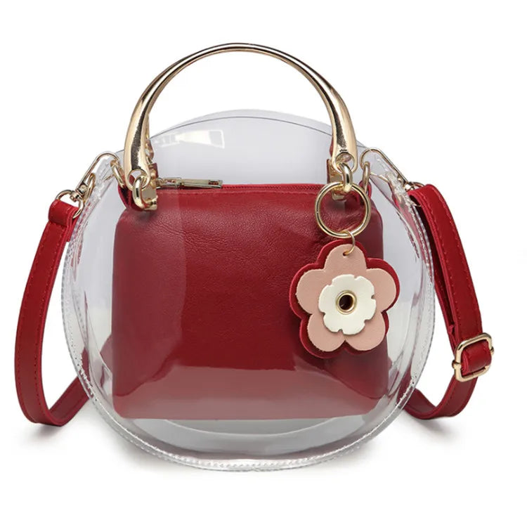 Women Crossbody Transparent Bag Clear Jelly Small Tote Messenger Shoulder Bags