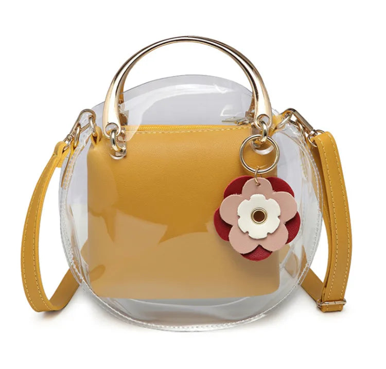 Women Crossbody Transparent Bag Clear Jelly Small Tote Messenger Shoulder Bags