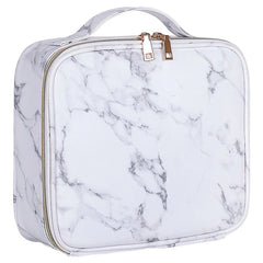 Marble Cosmetic Bag Partition Functional Portable Travel Storage Makeup Case