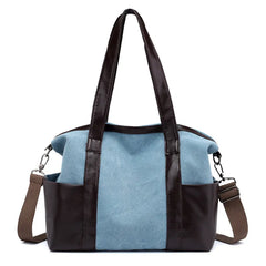 Men Canvas Shoulder Bag Carry On Luggage Tote Large Capacity