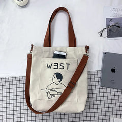 Canvas Japanese Messenger Bag Cartoon Women's Shoulder Bag