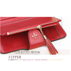 Oil Max Leather Women Long Wallet Ladies Coin Pocket Card Purse Clutch
