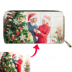 Personalized Picture Long Wallet Clutch Bag Women Wallet Christmas Gift