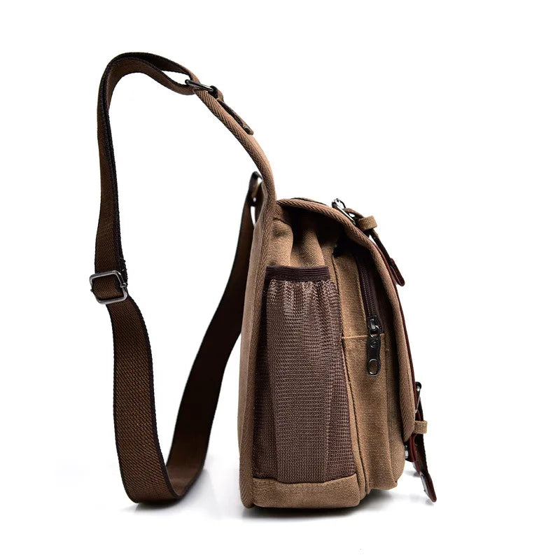 Retro Canvas Men's Bag European American Shoulder Messenger Bag
