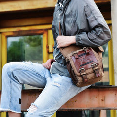 Retro Canvas Men's Bag European American Shoulder Messenger Bag