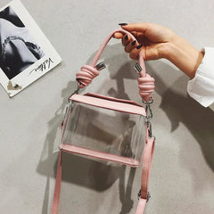 Summer Pvc Transparent Jelly Small Purse Handbag Beach Bags Tote Clutches