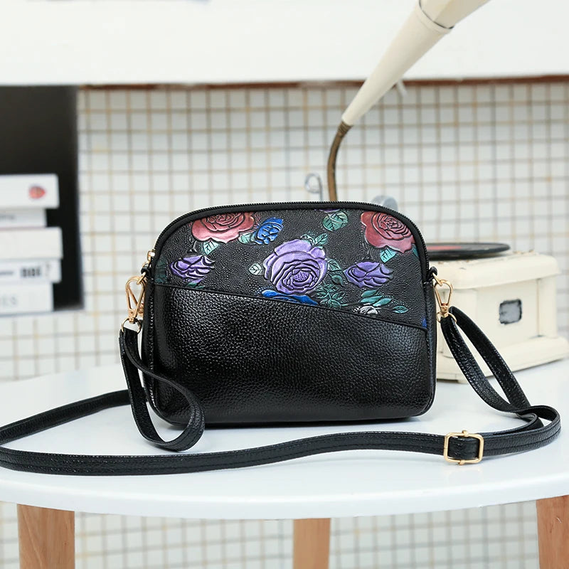 Retro Shoulder Bag Bucket Handbag with Dual-use Large Capacity