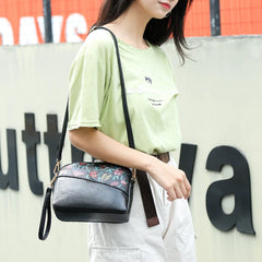 Retro Shoulder Bag Bucket Handbag with Dual-use Large Capacity