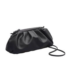 Women Clutch Evening Party Bags Ruched Pillow Bag Leather Handbag