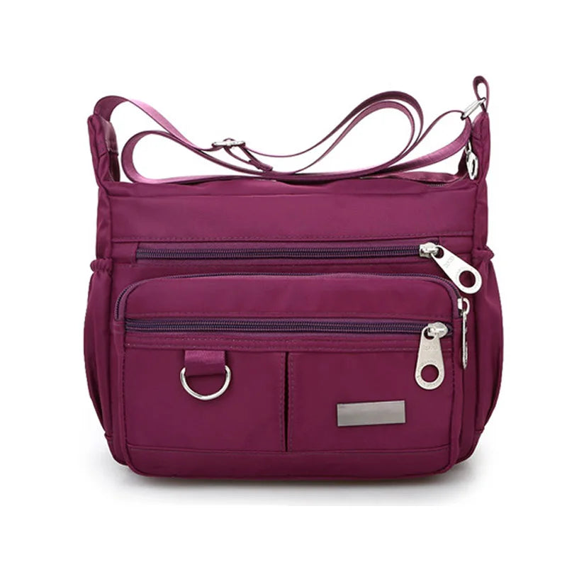 Waterproof Nylon Messenger Bag for Women Crossbody Shoulder Bag