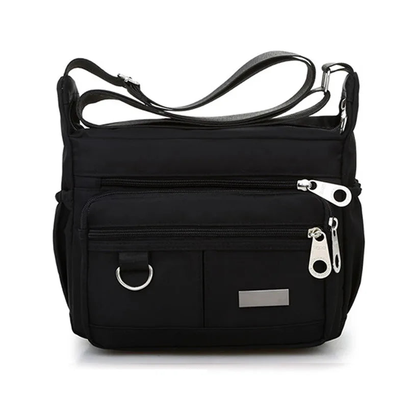 Waterproof Nylon Messenger Bag for Women Crossbody Shoulder Bag