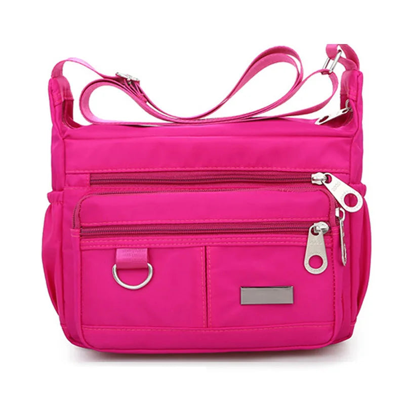 Waterproof Nylon Messenger Bag for Women Crossbody Shoulder Bag