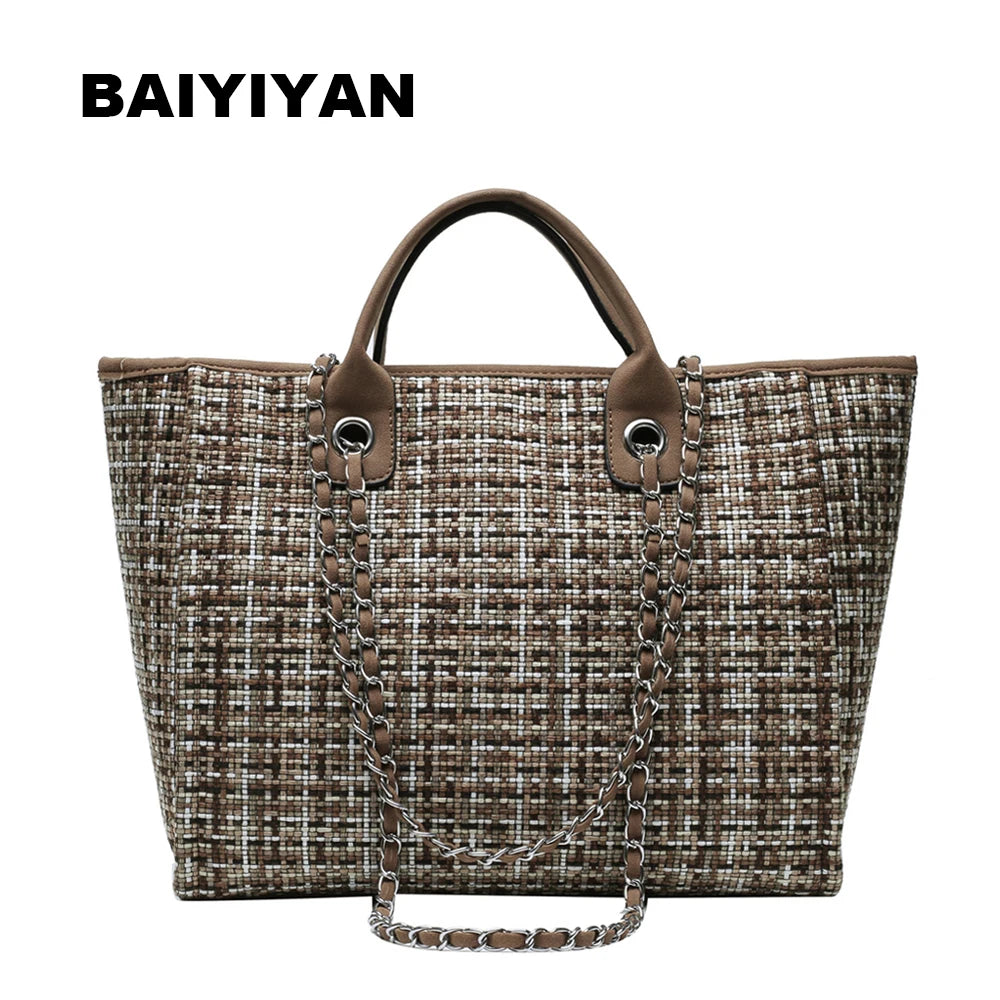 Vintage Canvas Tote Bag Large Handbag Retro Messenger Bag Ladies Shoulder Bag
