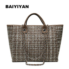Vintage Canvas Tote Bag Large Handbag Retro Messenger Bag Ladies Shoulder Bag