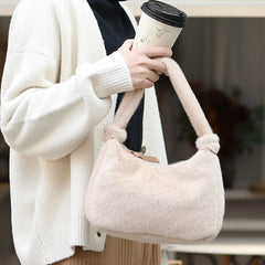 Women Winter Faux Fur Shoulder Bag Lady Handbag Female Party Tote Bag