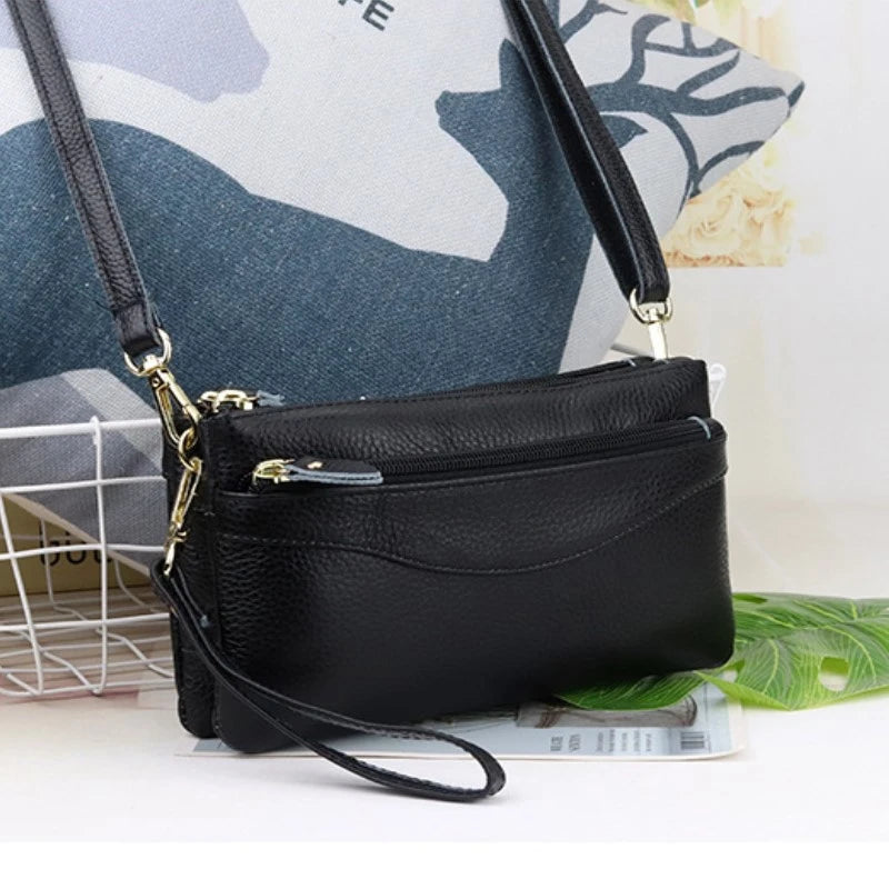 Women Shoulder Bag Soft Leather Crossbody Mini Clutch Bag