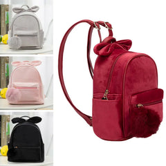 Baby Girls Mini Backpack Kindergarten Schoolbag Cartoon Bowknot Shoulder Bag