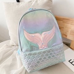 Glitter Mermaid Backpack Girls School Book Shoulder Bag Rucksack Travel