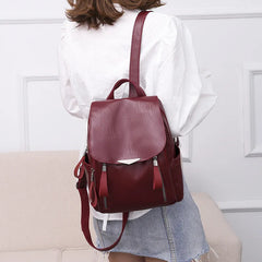 PU Leather Backpack Schoolbag For Girls