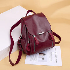 PU Leather Backpack Schoolbag For Girls