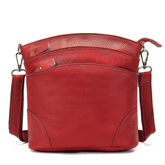 Natural Cow Leather Messenger Bag Small Crossbody Shoulder Bags For Women