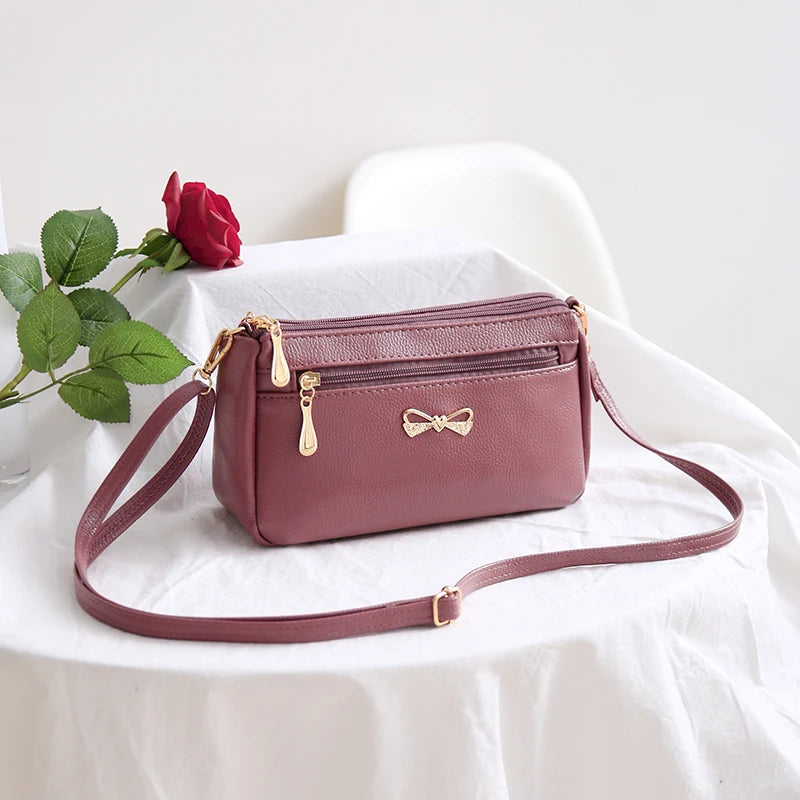 Summer Women Shoulder Bag Large Capacity Multi-zip Crossbody Bag