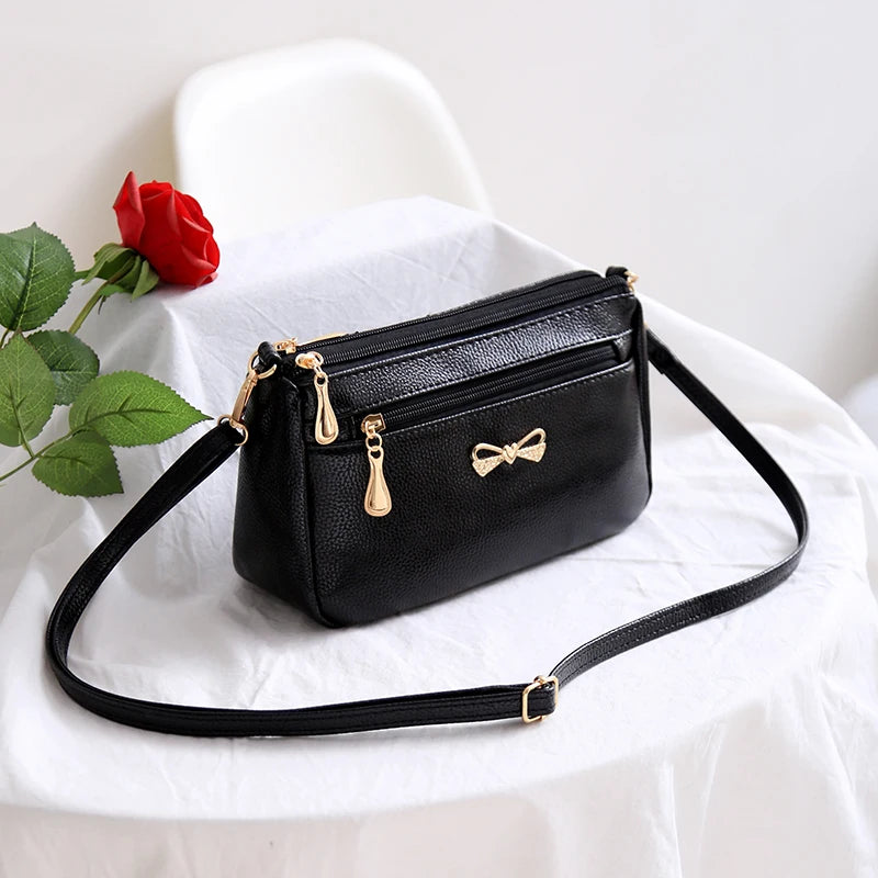 Summer Women Shoulder Bag Large Capacity Multi-zip Crossbody Bag