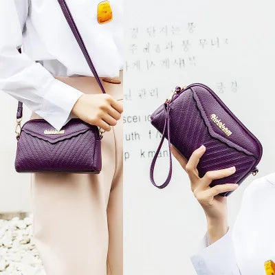 Summer Women's Messenger Bag Casual Retro Handbag Multi-compartment Dual-use
