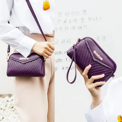 Summer Women's Messenger Bag Casual Retro Handbag Multi-compartment Dual-use
