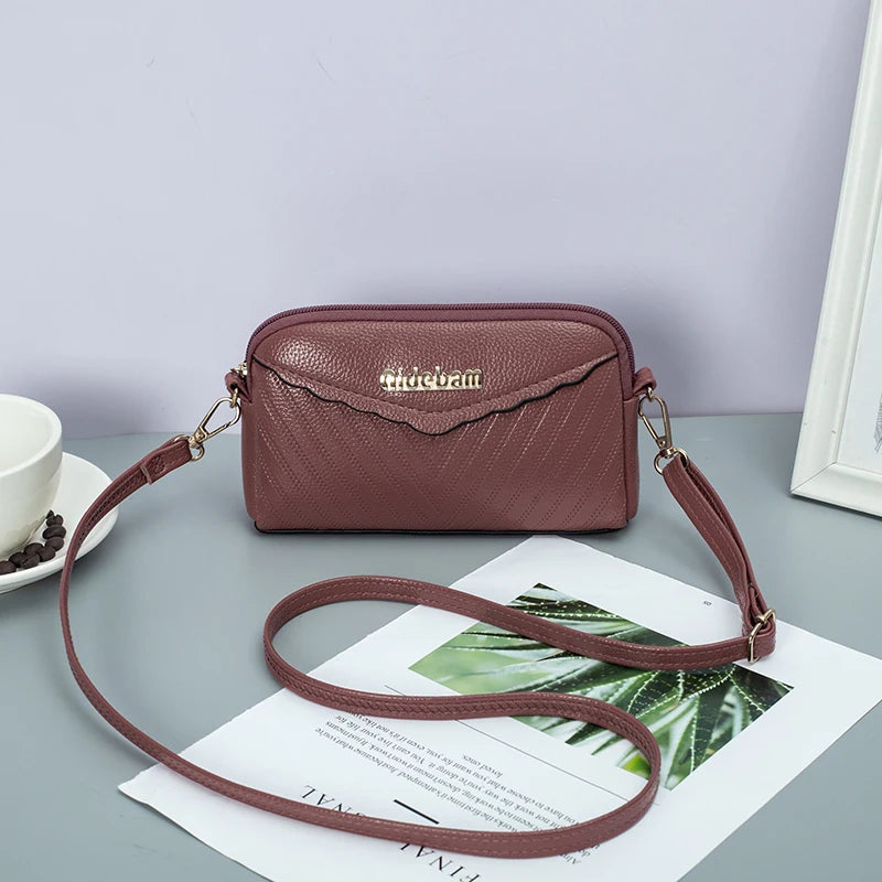 Summer Women's Messenger Bag Casual Retro Handbag Multi-compartment Dual-use