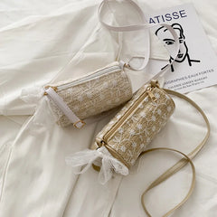 Summer Women Lace Straw Bag Woven Shoulder Messenger Bags Girls Beach Travel