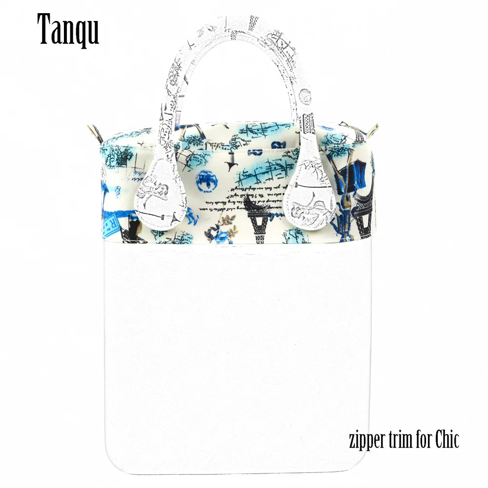 Microfiber Fabric Cloth Waterproof Trim Zipper Decoration for O Bag Bag